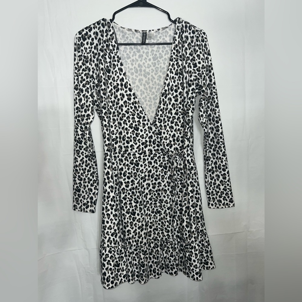 Leopard Print Wrap Dress